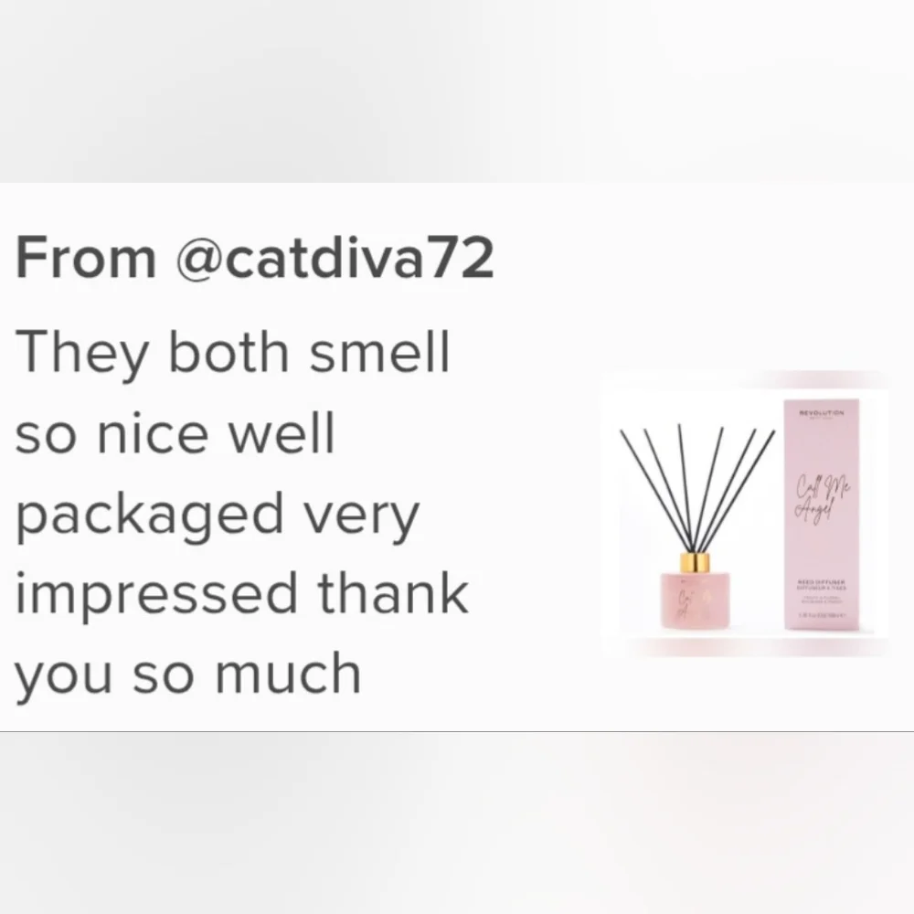 Revolution Reed Diffuser 2 Pack Call Me Angel Under The Covers NEW